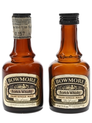 Bowmore De Luxe Bottled 1970s 2 x 4.7cl-5cl