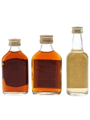 Don Q, Four Bells, Mainbrace Rum Bottled 1980s 3 x 5cl