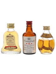 Bell's, Crawford's & Dimple Bottled 1970s 3 x 5cl / 40%