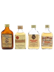 Abbot's Choice, Gairloch, Highland Queen & Sandy Macnab's Bottled 1970s 4 x 4.6cl-5cl