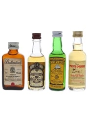Assorted Blended Whisky Ballantine's, Chivas Regal, Cutty Sark & Pig's Nose 4 x 5cl