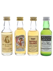 Assorted Blended Whisky Jan O'Last, Monster's Choice, Royal Game & William Lawson 4 x 5cl / 40%