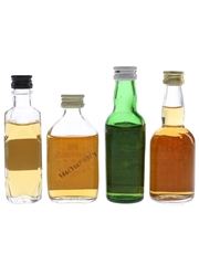 Assorted Blended Whisky Antiquary, Crawford's, Cutty Sark & Whyte & Mackays 4 x 4.6cl-5.5cl