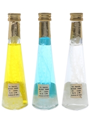 Casoni Cristallizzato Liqueurs Bottled 1970s - Millefiori, Paradise, Sambuca 3 x 4cl / 40%