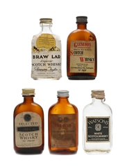 Assorted Blended Scotch Whisky Bottled 1960s 5 x 5cl