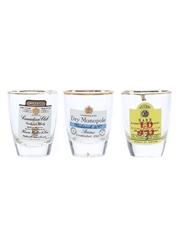 Assorted Shot Glasses Canadian Club, J & B, Heidsieck & Co. 