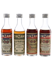 Cinzano Vermouth Bottled 1960s 4 x 10cl