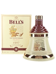 Bell's Christmas 1997 Ceramic Decanter