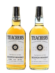 Teacher's Highland Cream x 2 Bottled 1970s 2 x 75.7cl