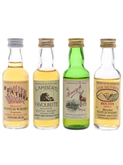 Lambert Brothers Blended Whisky Heather, Lamberts Favourite, Monarch & Munro's Ben Oss 4 x 5cl