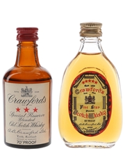 Crawford's 3 & 5 Star Bottled 1960s 2 x 5cl / 40%