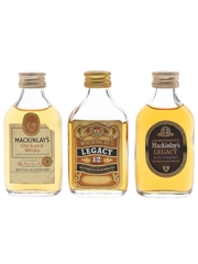 Mackinlay's 5 Year Old & Mackinlay's Legacy 12 Year Old Bottled 1970s-1980s 3 x 5cl