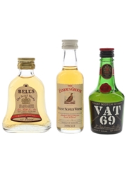 Bell's, Famous Grouse & VAT 69 Bottled 1960s-1970s 3 x 5cl / 40%
