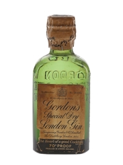 Gordon's Special Dry London Gin Spring Cap Bottled 1950s 5cl / 40%