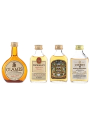 Glamis, Mackinlay's, Old Royal & Usher's Bottled 1970s-1980s 4 x 5cl