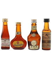 B and B, Cusenier & Mandarine Napoleon Bottled 1960s & 1970s 4 x 3cl-5cl