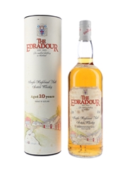 Edradour 10 Year Old Bottled 1990s - Includes Edradour Poster 100cl / 43%