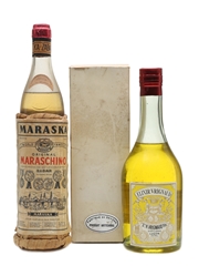 Maraska Maraschino Liqueur & Elixir Vrignaud Bottled 1960-70s 35cl & 50cl