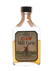 G & W Mill Farm Bottled 1940s - Hiram Walker 4.7cl / 45%