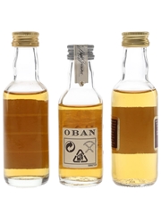 Glengoyne, Oban & Tullibardine Bottled 1980s & 1990s 3 x 5cl