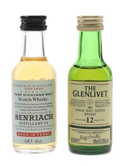 Benriach & Glenlivet Bottled 1990s 2 x 5cl