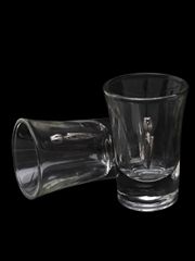 Shot Glasses With Silver Decoration  7cm Tall