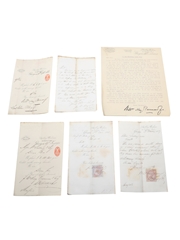 Littlemill Distillery Receipts & Correspondence, Dated 1857-1893