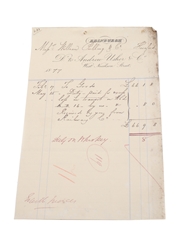 Andrew Usher & Co. Purchase Receipts, Dated 1877  