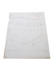 Sandeman Sons & Co. Correspondence & Invoices, Dated 1877 William Pulling & Co. 