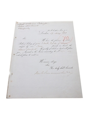 Sandeman Sons & Co. Correspondence & Invoices, Dated 1877 William Pulling & Co. 