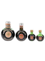 Zwack Unicum Herbal Liqueur Bottled 1960s-1970s 4 x 3cl-15cl
