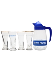 Pernod Water Jug & Glasses