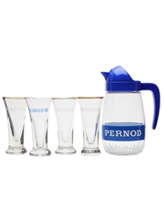 Pernod Water Jug & Glasses  