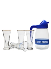 Pernod Water Jug & Glasses  