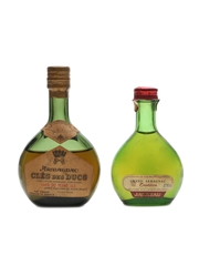 Janneau & Cles Des Ducs Armagnac Bottled 1950s 2 x 5cl