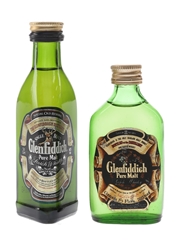 Glenfiddich Special Old Reserve & 8 Year Old Pure Malt Bottled 1970s & 1980s 2 x 4.7cl-5cl / 40%