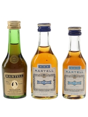 Martell 3 Star & Medaillon VSOP Bottled 1970s & 1980s 3 x 3cl-5cl / 40%