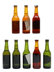 Assorted Tiny Beer Bottles Budweiser, Bulldog, Carlsberg, Heineken & London Pride 8 x 1cl