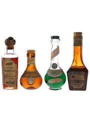 Creme De Bananas, Freezomint, Orange & Marie Brizard Bottled 1950s-1960s 4 x 5cl