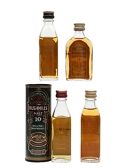 Bushmills & Dunphy's Irish Whiskey Bottled 1970s & 1980s 4 x 4cl-5cl / 40%