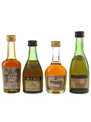 Hennessy, Hine, Otard & Remy Martin Bottled 1970s 4 x 5cl / 40%