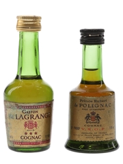Gaston De La Grange & Prince Hubert de Polignac Bottled 1970s 2 x 2.8cl-5cl / 40%