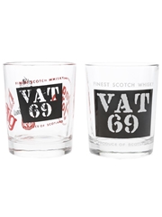 Branded Whisky Glasses Long John & VAT 69 