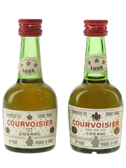 Courvoisier 3 Star Luxe Bottled 1970s 2 x 5cl / 40%