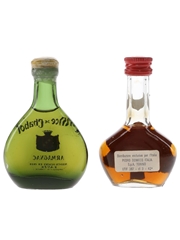 Prince De Chabot & Gelas Armagnac Bottled 1960s-1970s 2 x 3cl