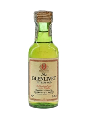 Glenlivet 12 Year Old Bottled 1970s - Seagram Italia 5cl / 43%