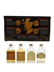 A Scotch Tour Bottled 1970s - Glen Scotia, Ardbeg, Tamnavulin & Auchentoshan 4 x 4.7cl-5cl