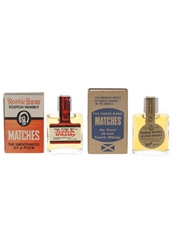 Robbie Burns Matches Bottled 1970s - The World's Smallest Bottles Of Scotch Whisky 2 x 1cl / 40%