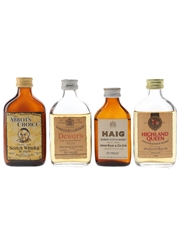 Abbott's Choice, Dewar's, Haig & Highland Queen Bottled 1970s 4 x 5cl / 40%