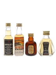 Ainslie's, Golden Cap, Grand Old Parr & Something Special Bottled 1970s-1980s 4 x 5cl